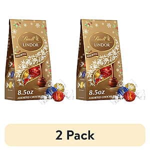 2-Pack 8.5-Oz Lindt LINDOR Chocolate Truffles (Assorted) $9.95