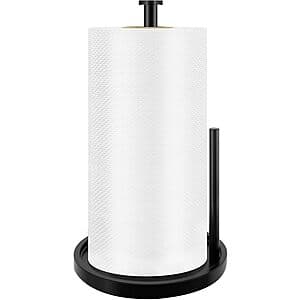 STWWO Stainless Steel Countertop Paper Towel Holder w/ Weighted Base (Black) $5