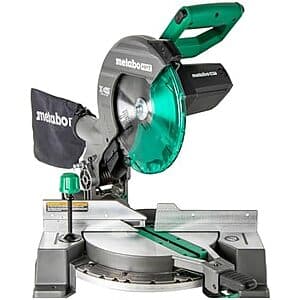 10" Metabo HPT 15-Amp Single Bevel Compound Corded Miter Saw $94 + Free S/H