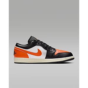 Nike Men's Air Jordan 1 Low Shoes (Black/White/Sail/Starfish) $63.75 + Free Shipping
