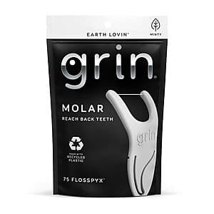 75-ct GRIN Molar Flosspyx Floss Picks (Minty Flavor) $2.85 w/ S&S