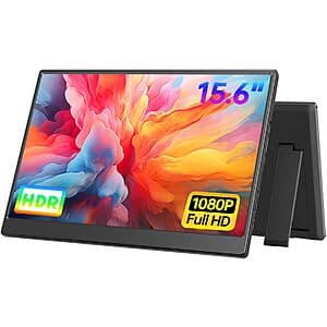 15.6" UFYQL 1920x1080 FHD 60Hz IPS Portable Travel Monitor w/ Kickstand $42.30 + Free Shipping