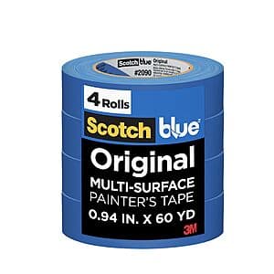 4-Pk 0.94" x 60 Yards ScotchBlue Original Multi-Surface Painter's Tape Rolls $12 w/ S&S
