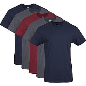 5-Pk Gildan Men's Crew T-Shirts (various colors) $14.45 or less