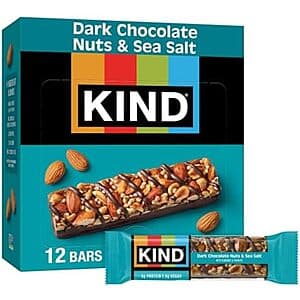 12ct 1.4oz KIND Nut Bars (Dark Chocolate Nuts and Sea Salt) $9.50 w/ S&S