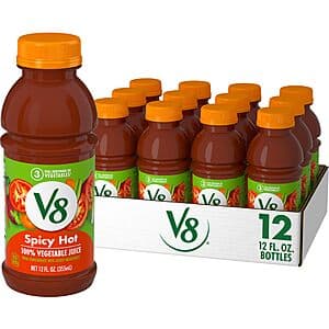 12-Count 12-Oz V8 Spicy Hot 100% Vegetable Juice $7.10 w/ Subscribe & Save