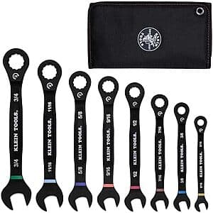 8-Piece Klein Tools SAE Ratcheting Combination Wrench Set $45 + Free S&H