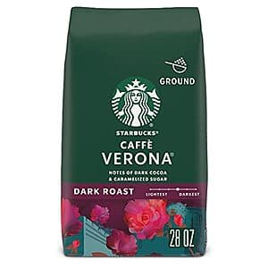 28-Oz Starbucks Ground Dark Roast Coffee (Caffè Verona) $8.90 w/ Subscribe & Save