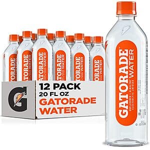 12-Pack 20-Oz Gatorade Electrolyte Infused Alkaline PH 7.5+ Water (Unflavored) $13.45 w/ S&S