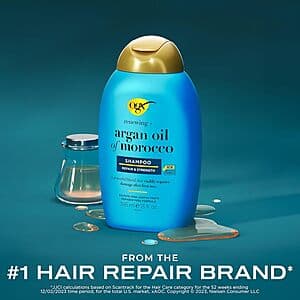 13oz. OGX Shampoos & Conditioners: Renewing Argan Oil of Morocco Shampoo $3.65 w/ Subscribe & Save & More