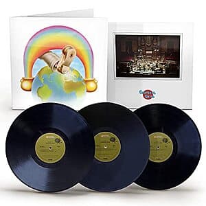 Grateful Dead Europe '72 50th Anniversary Edition triple vinyl album with three LP records and cover artwork.