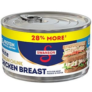 12.5-Oz Swanson White Premium Chunk Canned Chicken Breast in Water 9 for $19.75 w/ Subscribe & Save