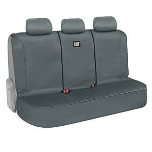 Cat Flexfit Back Seat Canvas Material Car Cover (60/40 Split Bench Protector) $15.70