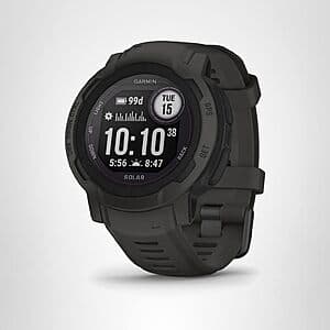 45mm Garmin Instinct 2 Solar Rugged GPS Smartwatch (Graphite) $229.80 + Free Shipping
