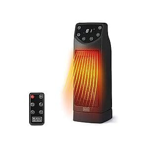 BLACK+DECKER 1500W Oscillating Space Heater w/ Remote Control $20 + Free Shipping w/ Prime