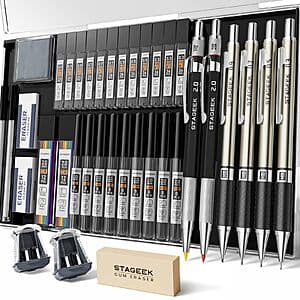 37-pc Stageek Art Mechanical Pencil Set w/ Accessories, Case & More $12.15 w/ Subscribe & Save