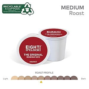 96-Count Eight O'Clock Coffee The Original K-Cup Pods (Medium Roast) $27.35 w/ Subscribe & Save