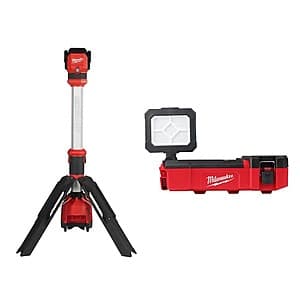 Milwaukee M12 12V ROCKET LED Stand Work Light + FloodLight (Tools Only) $172 + Free S&H