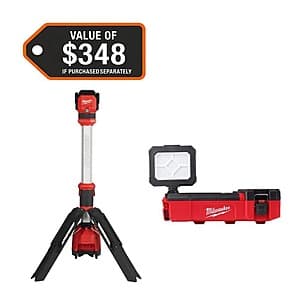 Milwaukee M12 ROCKET LED Stand Work Light w/ Dual Power Tower Light Bundle $172 + Free S&H