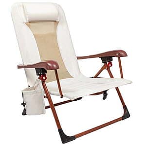 Select Locations: Ozark Trail Low Profile Reclining Glamping Chair (Vanilla Dream) $24.95