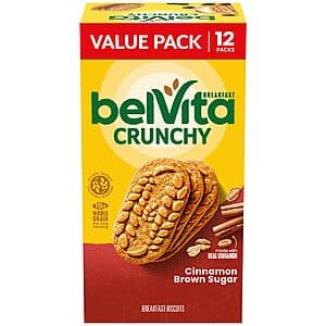 Select Accounts: 12-Pack 4-Count belVita Breakfast Bar Biscuits (Cinnamon Brown Sugar) $4.85 w/ S&S