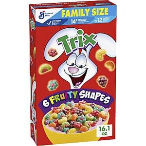 16.1-Oz Trix Fruity Breakfast Cereal (Family Size) $2.50 w/ S&S