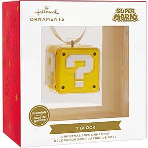 Hallmark Ornaments: Nintendo Super Mario Question Block Metal Tree Ornament $5.45