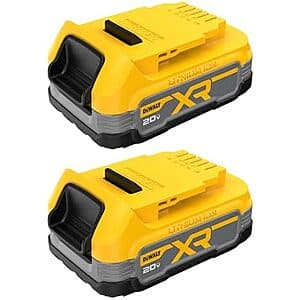 2-Pk DeWALT 20V MAX 1.7Ah XR POWERSTACK Batteries + 10% Back w/ Prime Card $79 + Free S&H