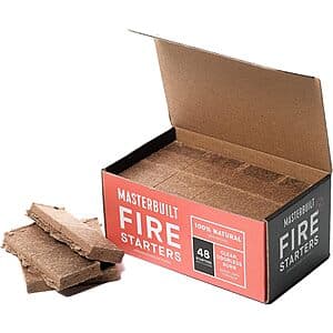 48-Count Masterbuilt Pure-Parrafin All-Natural Odorless Wax Fire Starters $5.50
