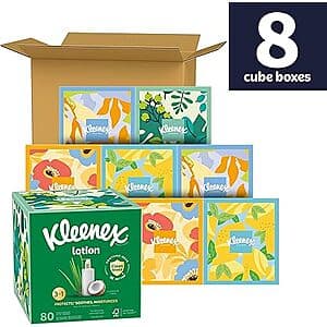 Select Accts: 8-Pack 80-Count Kleenex 3-Ply Facial Tissues (Ultra Soft or Lotion) $6.80 w/ Subscribe & Save