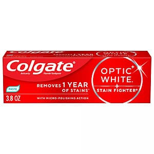 Colgate Toothpaste: 3.8oz Optic White + 3oz Optic White + 5.1oz Total + $5 GC $9.45 + Free Pickup