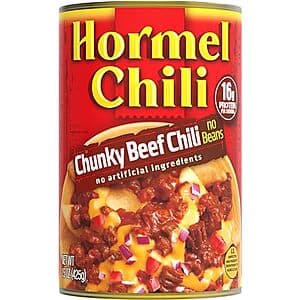 12-Pk 15-Oz Hormel Chili Chunky Chili (No Beans) $18.95 w/ Subscribe & Save