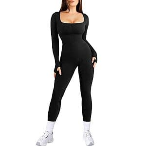 Popilush Women's Long Sleeve Jumpsuit w/ Built-In Bra (Various) $14.80 + Free S&H