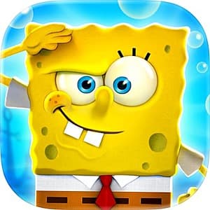 Collection of iOS game app icons displayed on Apple App Store including Endling: Extinction is Forever and SpongeBob SquarePants: Battle for Bikini Bottom.