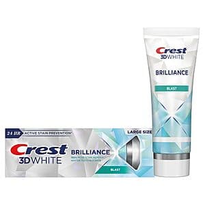 4.6-Oz Crest 3D White Brilliance Blast Teeth Whitening Toothpaste $3.55 w/ Subscribe & Save