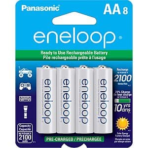 8-Pack Panasonic Eneloop 2100mAh AA Ni-MH Rechargeable Batteries $19.15