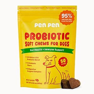 3.53-Oz PENPEN Dog Probiotic Soft Chews for Gut Health & Immune Support (50 Chews) $2.70