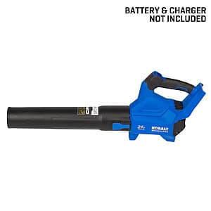 500-CFM Kobalt 24V Brushless Cordless Electric Leaf Blower + Free 5Ah Battery $69 + Free Shipping