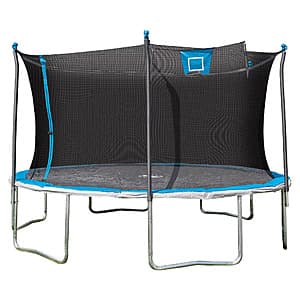 14' Sportspower Bounce Pro Round Trampoline w/ Basketball Station & Enclosure $109 + Free Shipping