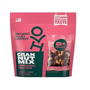 8-Pack Orchard Valley Harvest Cran Nut Mix (Cranberries, Almonds & Cashews) $2.70 w/ Subscribe & Save