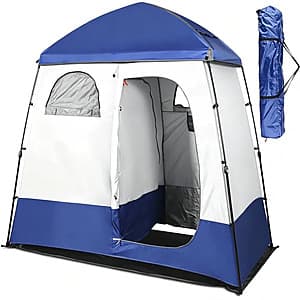 87'' × 47" × 87'' GVDV 2-Room Privacy Shower Tent w/ Carrying Bag $44 + Free S&H