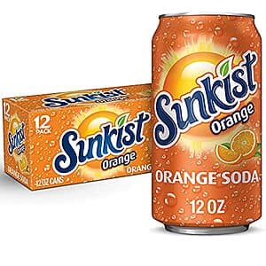 12-Pk 12-Oz Sunkist Orange Soda $4.75 w/ S&S