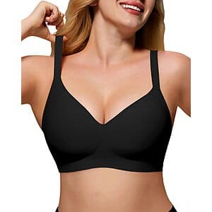 As Fairy Women's Soft Seamless Push Up No Underwire Bras (black) from $9.75