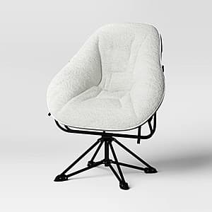 Room Essentials Padded Hex Swivel Chair (Cream) $28 + Free S&H