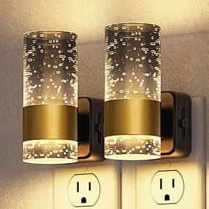 2-Ct Briignite Dimmable LED Plug-In Lights w/ Bubble Design (3000K, 2 Styles) $9.60