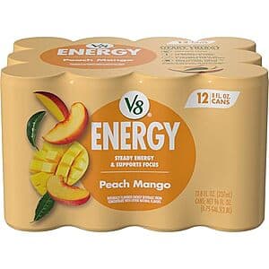 12-Pack 8-Oz V8 Energy Drink (2 flavors) 4 for $17.30 w/ Subscribe & Save + Free Shipping