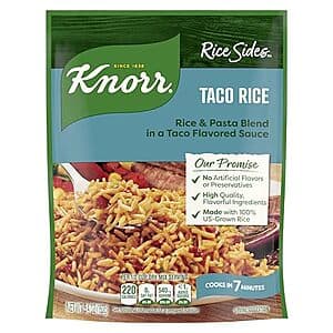 Knorr Rice & Pasta Blend Sides: 5.8-oz Cajun Chicken or 5.4-oz Taco $1 each & More