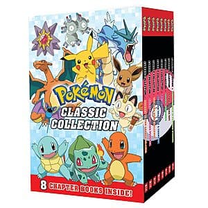 Pokémon Classic Chapter Book Collection paperback book with cover featuring Pokémon characters and classic artwork.