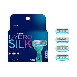 4-Count Schick Women's 5-Blade Hydro Silk Sensitive Razor Blade Refills $6.10 w/ Subscribe & Save