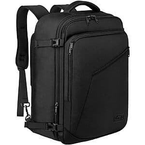 40-Liter Matein Expandable Extra Large Carry-on Backpack (Black) $22.35